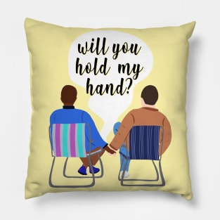 Eric and Adam Holding Hands Pillow