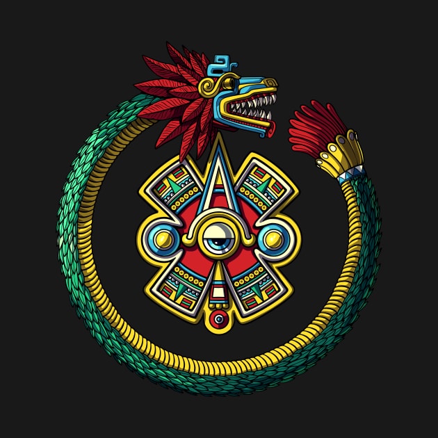 Aztec Serpent Ouroboros by underheaven