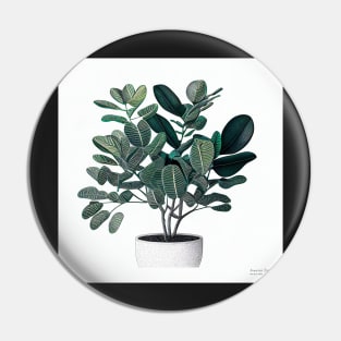 Beautiful ZZ Plant Drawing Illustration Pin