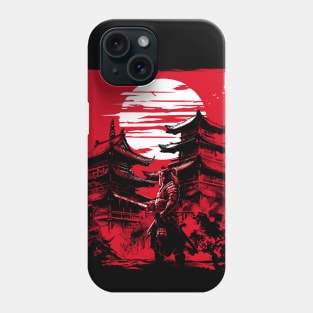 Samurai warrior in feudal Japan Phone Case