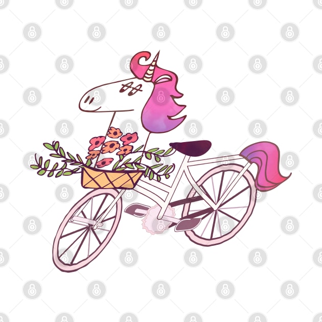 Uni-cycle Unicorn hipster bike by so_celia