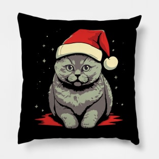 British Shorthair Christmas Pillow