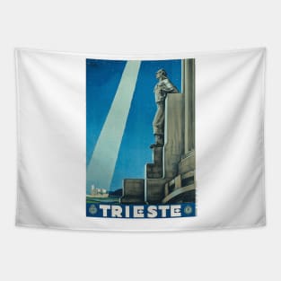 Trieste, Italy - Vintage Travel Poster Design Tapestry