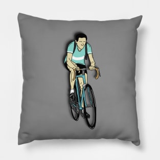 Cycling Legends: Fausto Coppi (Bianchi Team jersey) Pillow