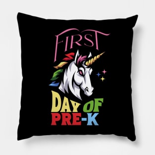 First Day of Pre-K Unicorn Pillow