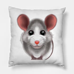 Cute Mouse Drawing Pillow