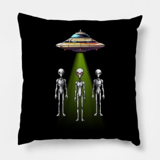 Pixel Aliens Ufo Pillow