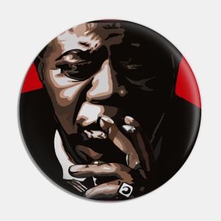 Pop Art of Louis Armstrong in red Pin