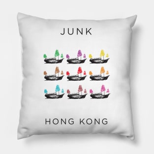 Experince The Yesteryear of Hong Kong on an Old Junk Sailing Boat Pillow