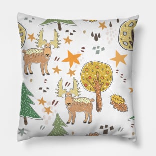 Moose Pattern Pillow