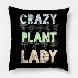 Crazy Plant Lady - Grunge design Pillow