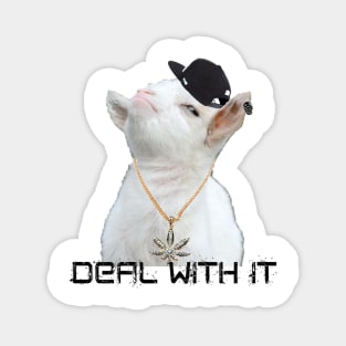 Deal With It (Smug Bastard Goat Meme) Magnet