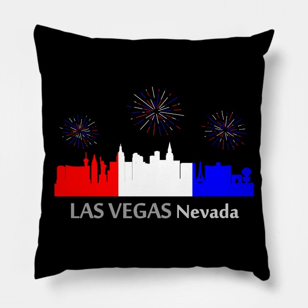 Las Vegas: A Star-Spangled Spectacle Pillow by Phygital Fusion