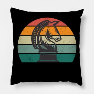 Chess Retro Sunset Pillow