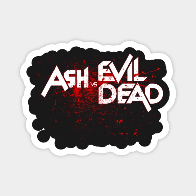 Ash vs Evil Dead --- splatter title Magnet by teeesome