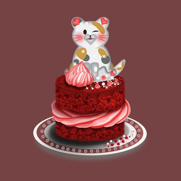 Sweet strawberry cake by Athikan