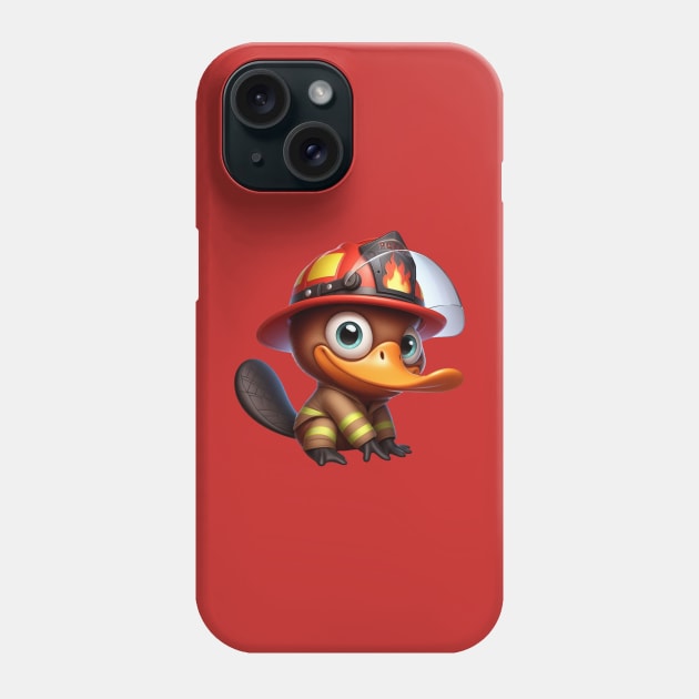 Cute Platypus Firefighter Phone Case by Dmytro