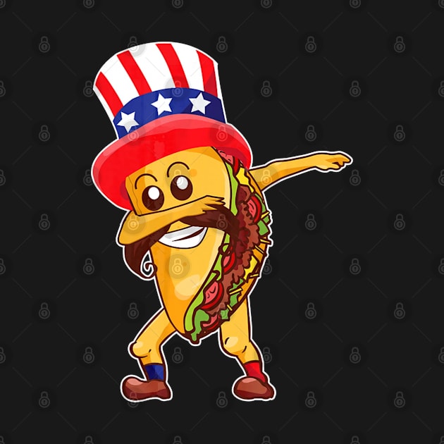 Dabbing Taco 4th July Shirt Fourth of July by CovidStore