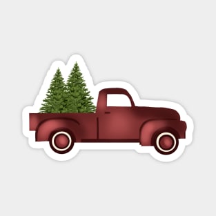 Christmas Tree Farm Truck Country Christmas Magnet