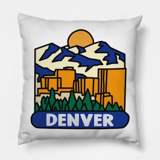 Denver Skyline Decal Pillow