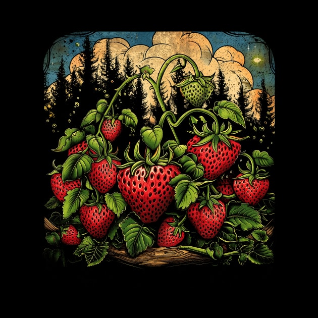 Retro Strawberry Plants Strawberries Lovers by antrazdixonlda