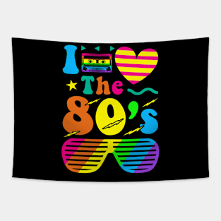 I Love The 80s Retro Vintage Style Tapestry