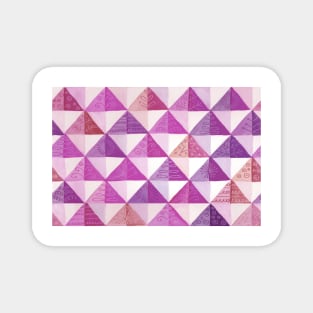 Watercolor quilt - purple Magnet