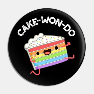 Cake-won-do Cute Taekwondo Cake Pun Pin