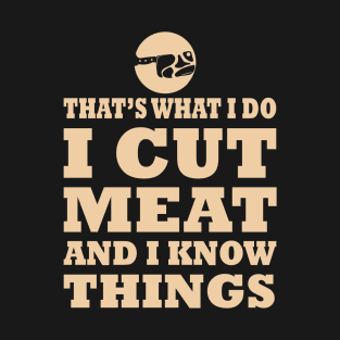 Butcher Butchery Cut Meat Fathers Day Gift Funny Retro Vintage T-Shirt