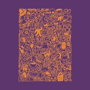 Halloween Doodle (orange) T-Shirt