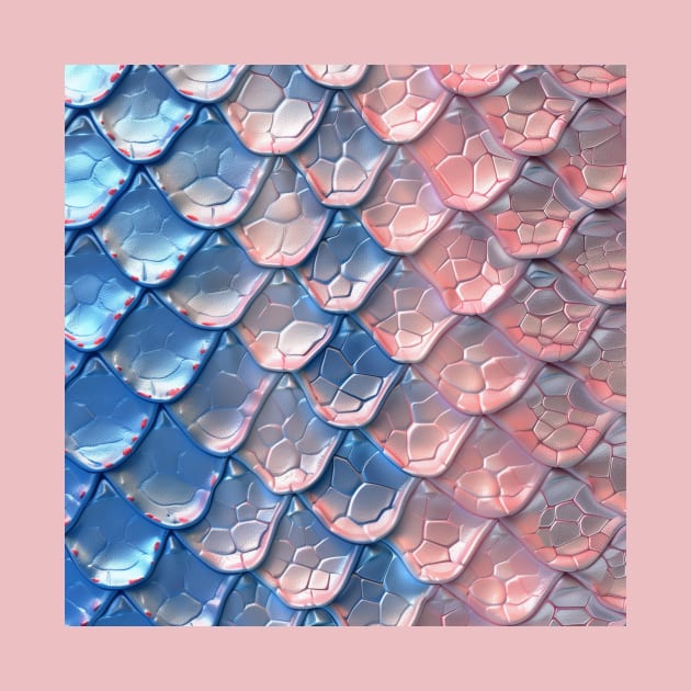 Candy Dragon Scale - Snake Skin - Pink & Blue by SnakeSkins