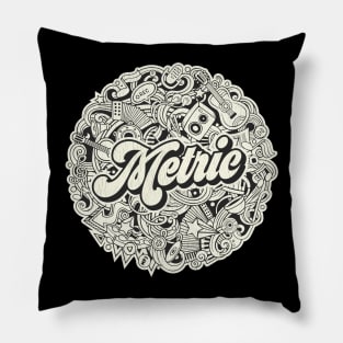 Vintage Circle - Metric Pillow