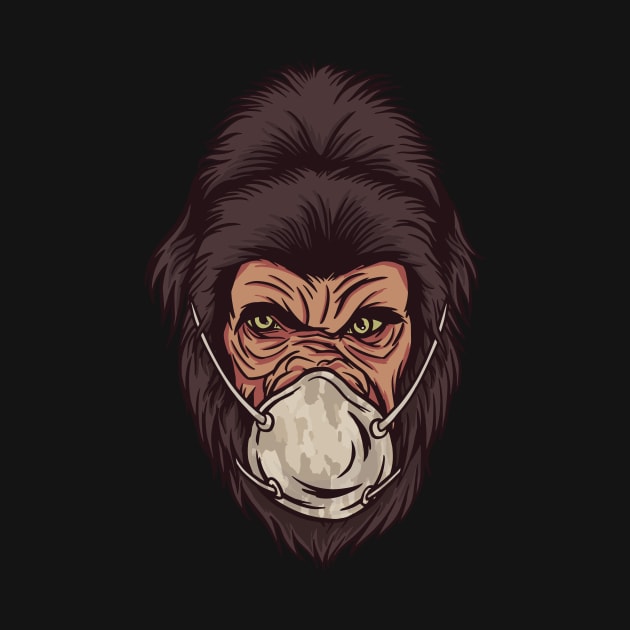 face mask gorilla by D.O.A