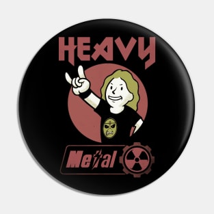 Heavy Metal Fan (Nuclear style) Pin