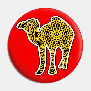 Golden egyptian camel, Luxury Mandala art Pin