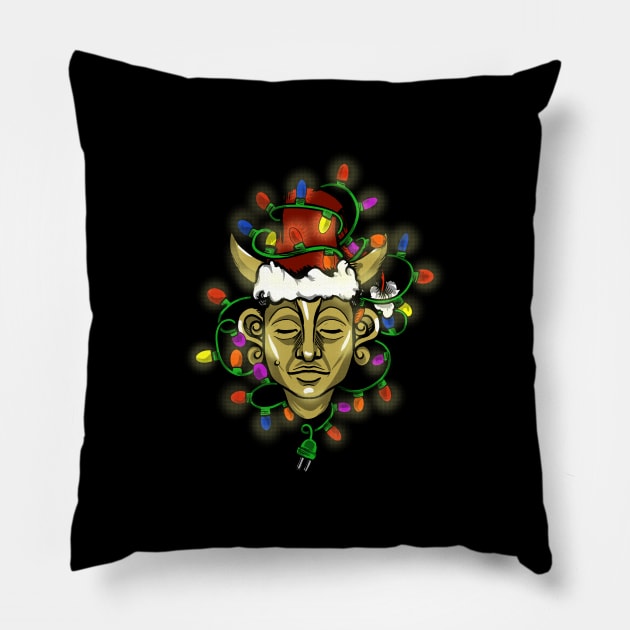 A Very Supernatural Christmas Tee Pillow by Scribble Creatures