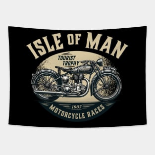 Isle of Man TT Motorcycle Racing Tapestry