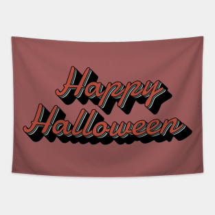 vintage retro halloween typography Tapestry