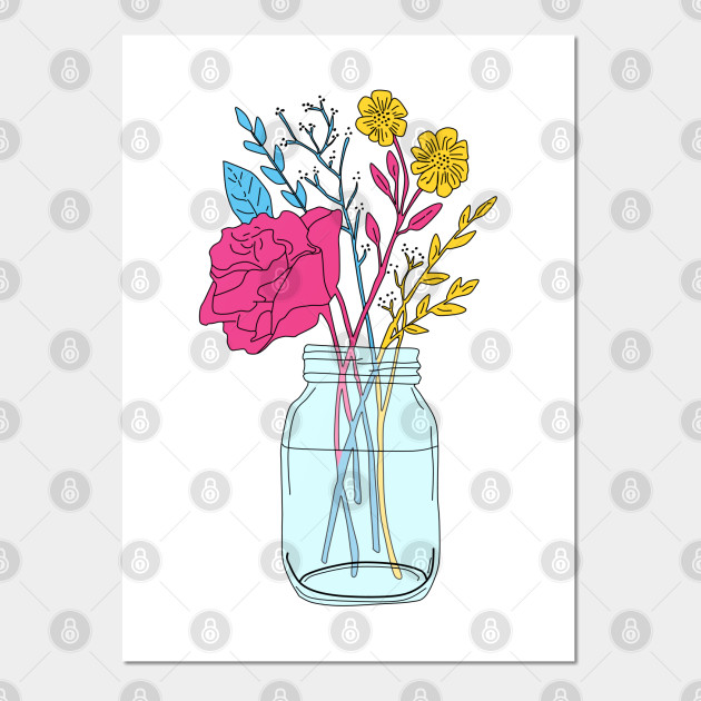 Pansexual Pride Flower Bouquet Pansexual Pride Posters And Art Prints Teepublic
