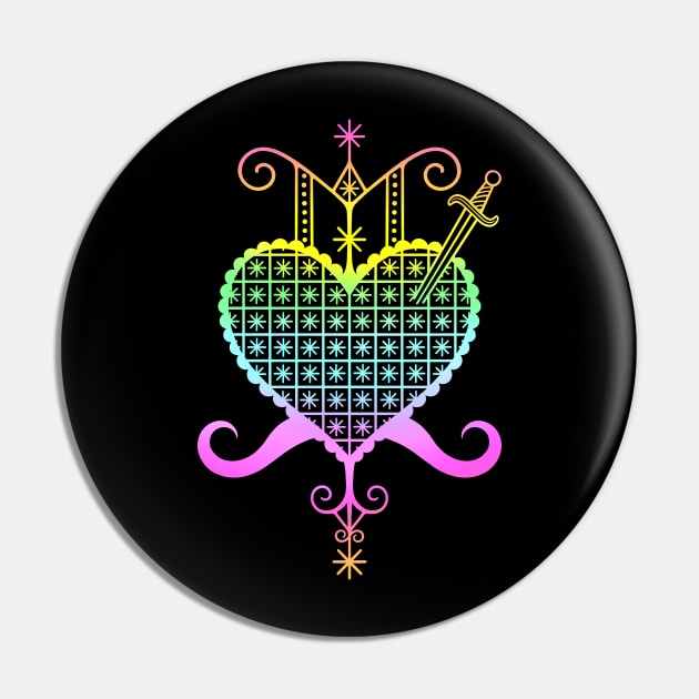 Erzulie Dantor veve Pin by OccultOmaStore