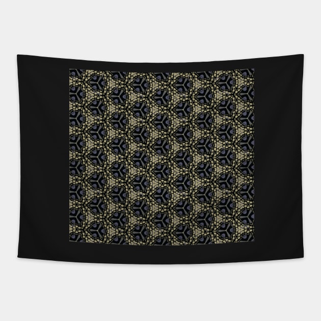 Dragon Skin Scale Geometric Pattern Tapestry by pelagio