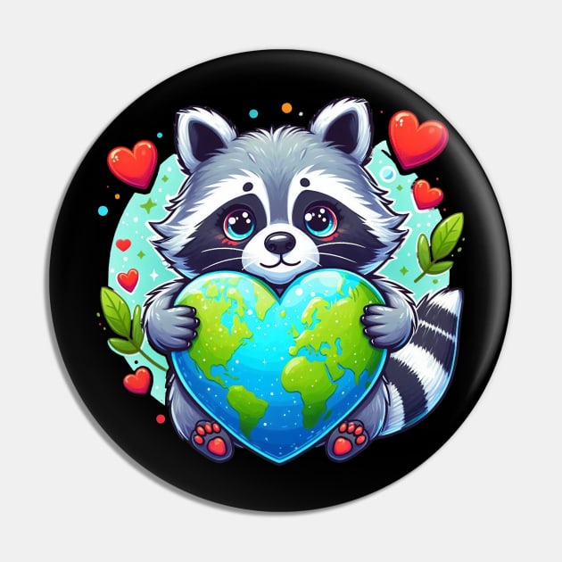 Love World Earth Day 2024 Everyday Pin by BukovskyART