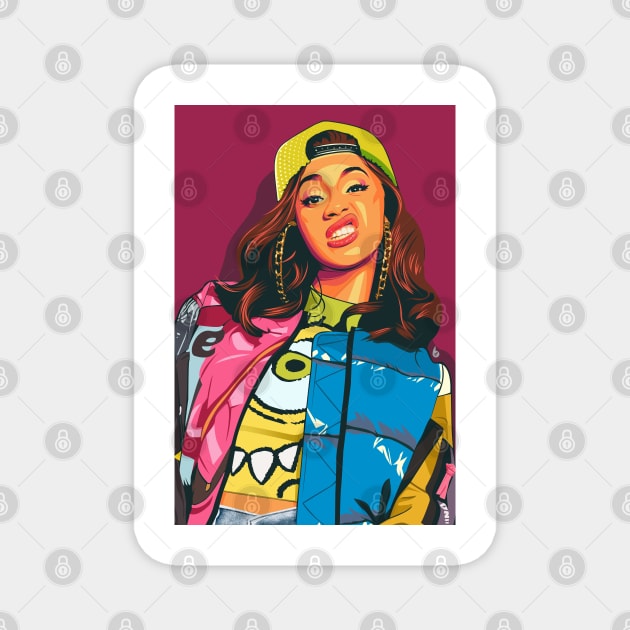 Cardi B. Magnet by bikonatics