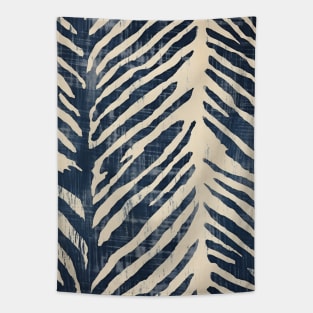 Blue Indigo Abstract Pattern Tapestry