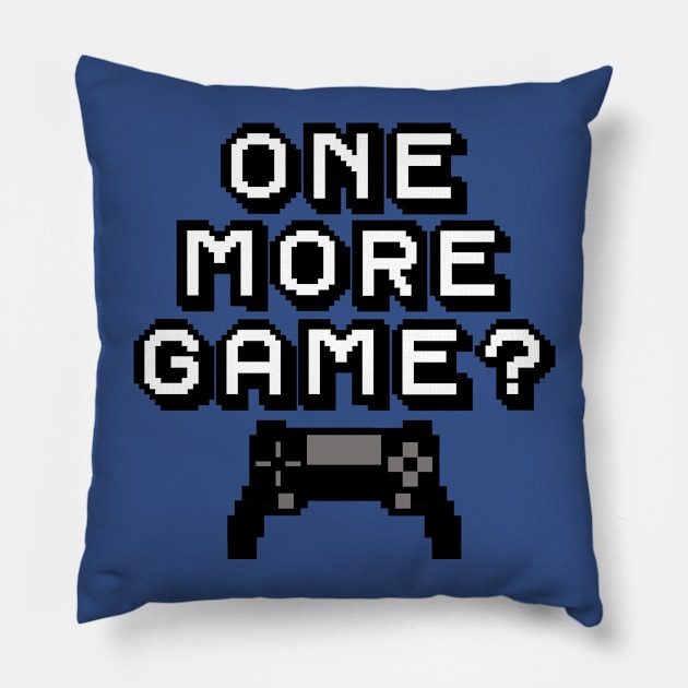 One More Game? Pillow by Digitalscribbles