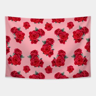 Red roses pattern Tapestry