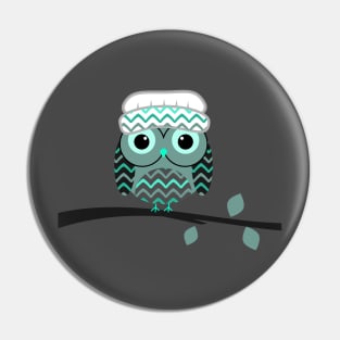 Cute owl on a branch Pin