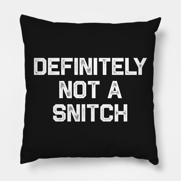 Definitely Not A Snitch Halloween Cop Pillow by BraaiNinja
