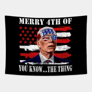 Funny Biden Confused Merry Happy 4th of You Know...The Thing Tapestry