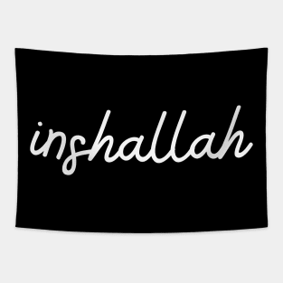 inshallah - white Tapestry